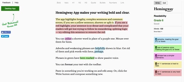 Hemingway Screenshot