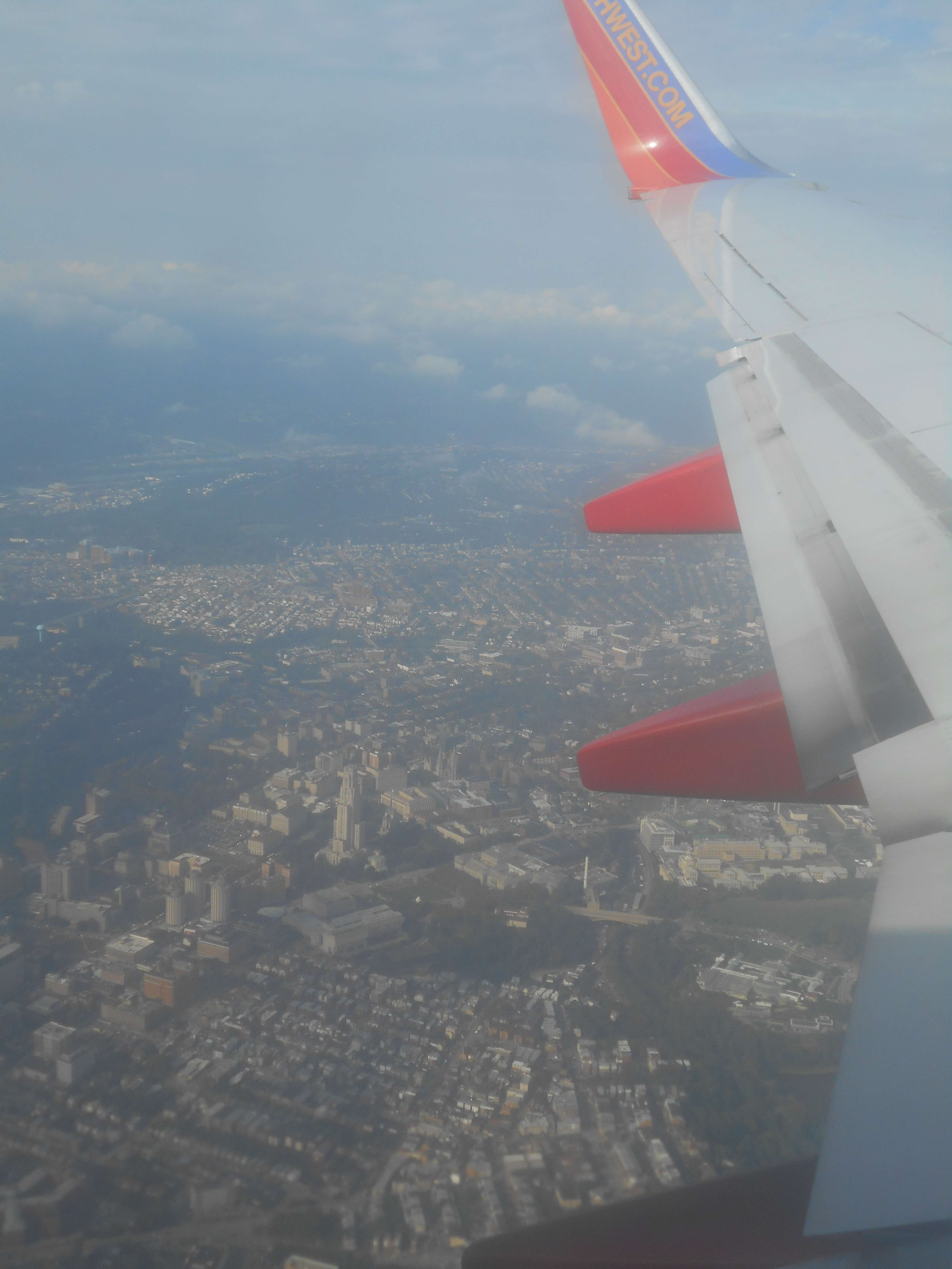 view from an airplane