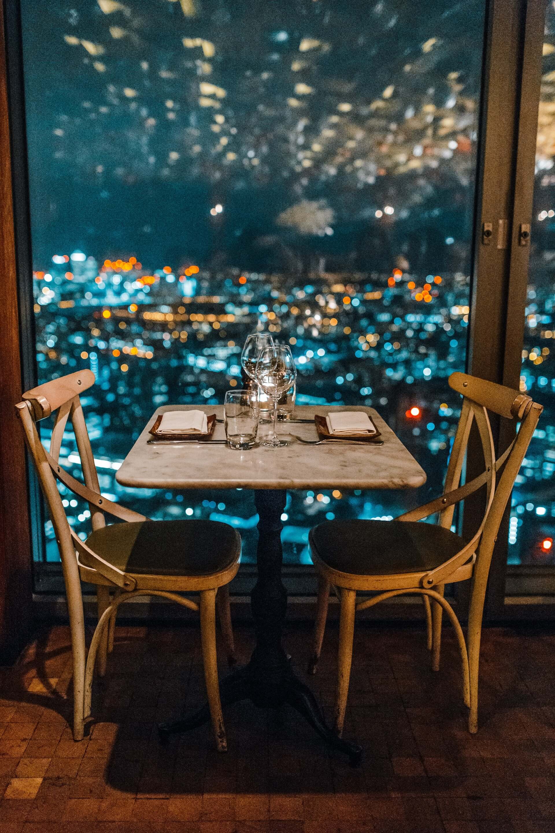 restaurant table for two