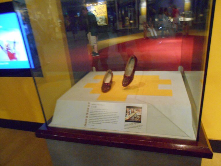 Dorothy's delicate ruby slippers in the Smithsonian.