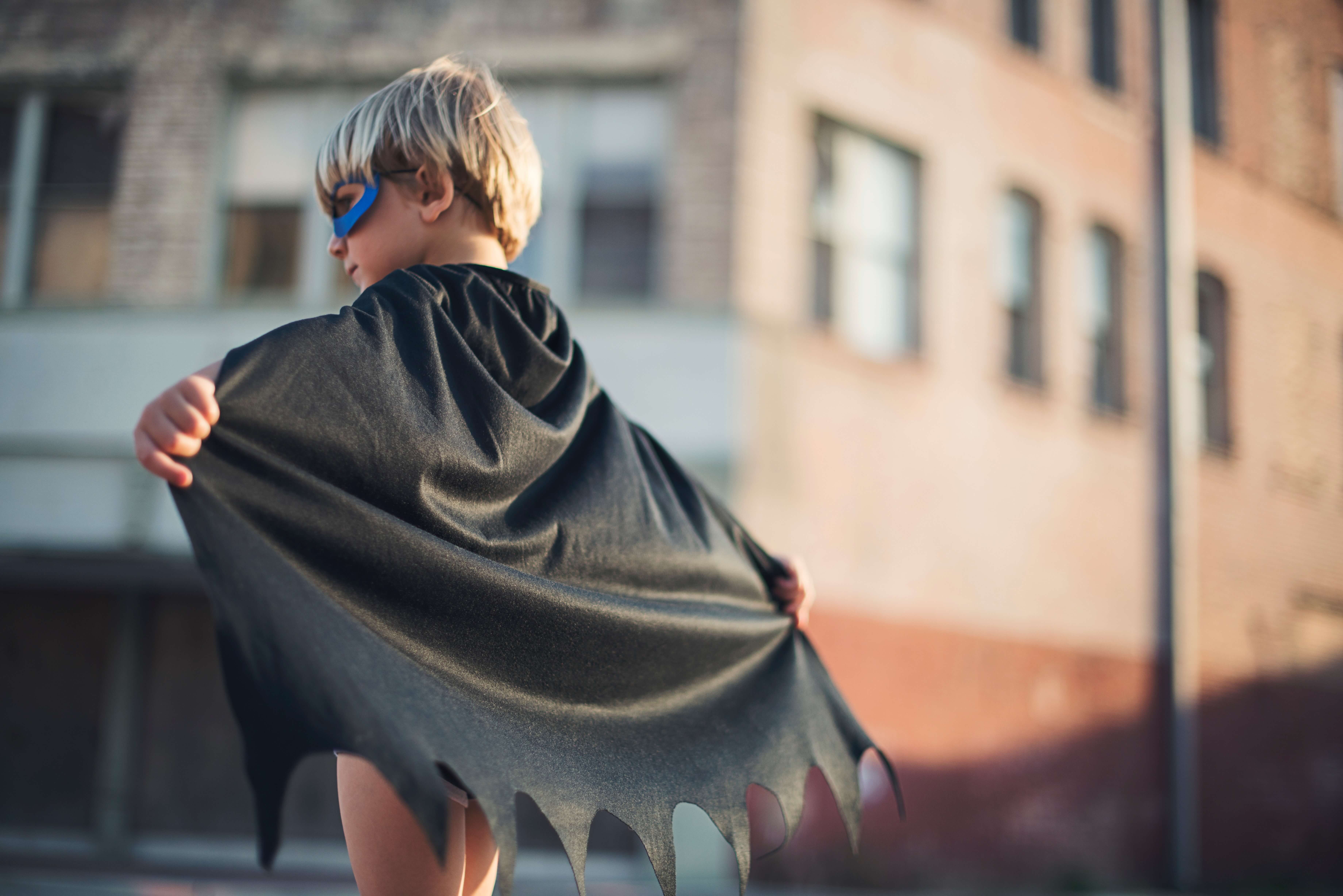 boy dressed as Batman