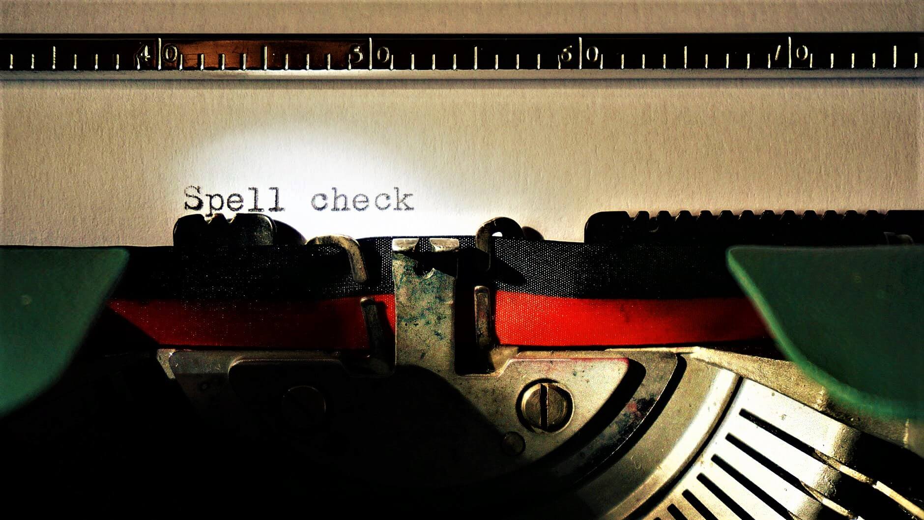 spell check typewriter