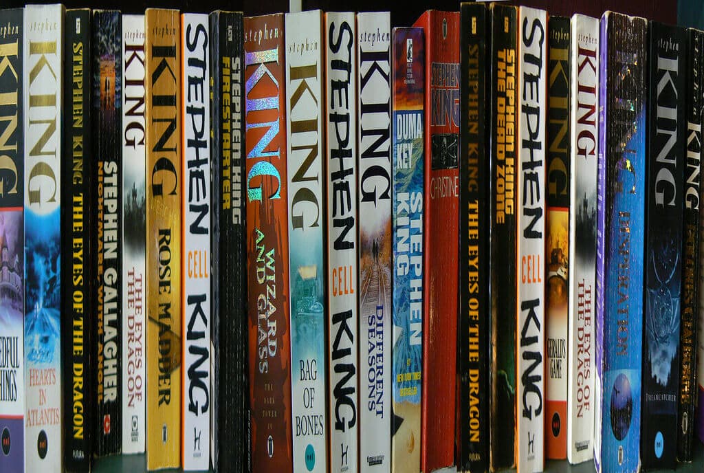Stephen King Books on shelf