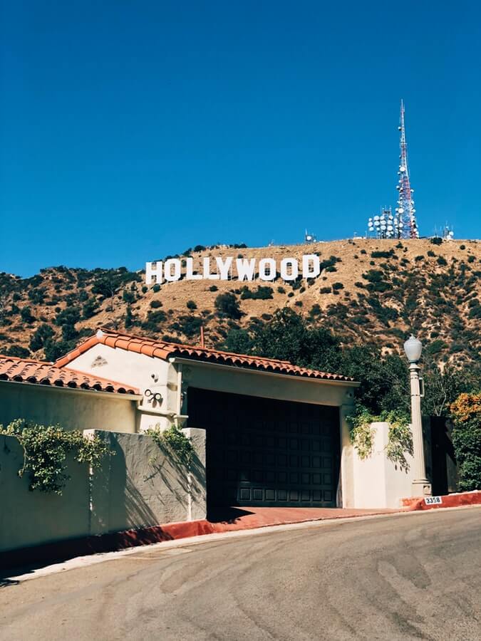 Hollywood home and sign