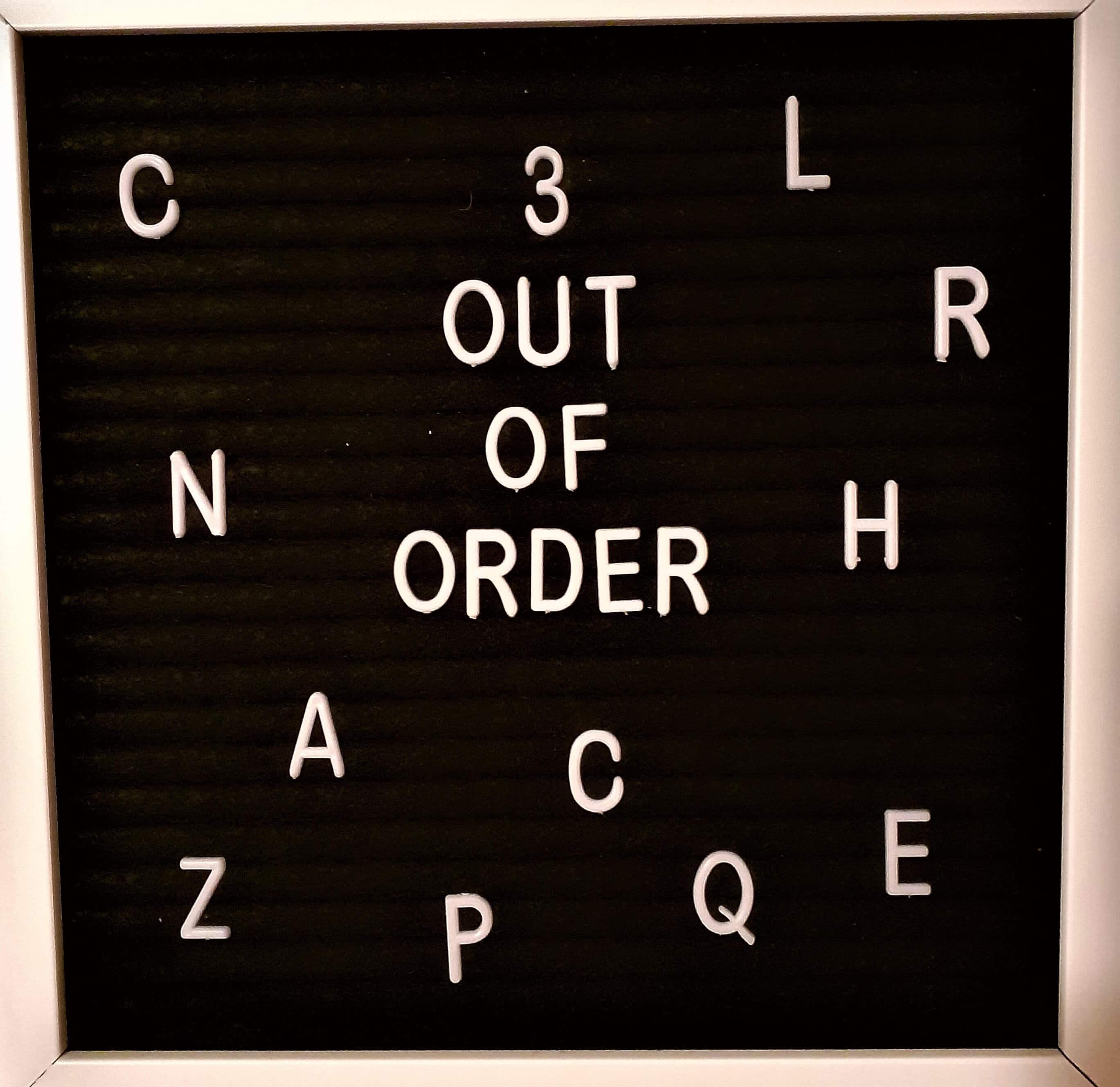 out of order board