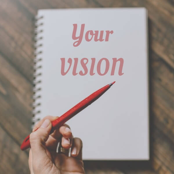 Your vision notebook and pen