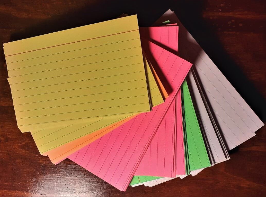 index cards