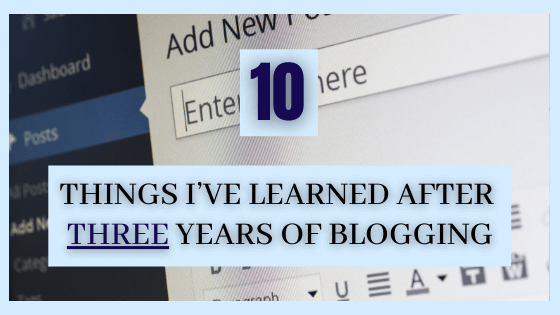 3 years of blogging banner