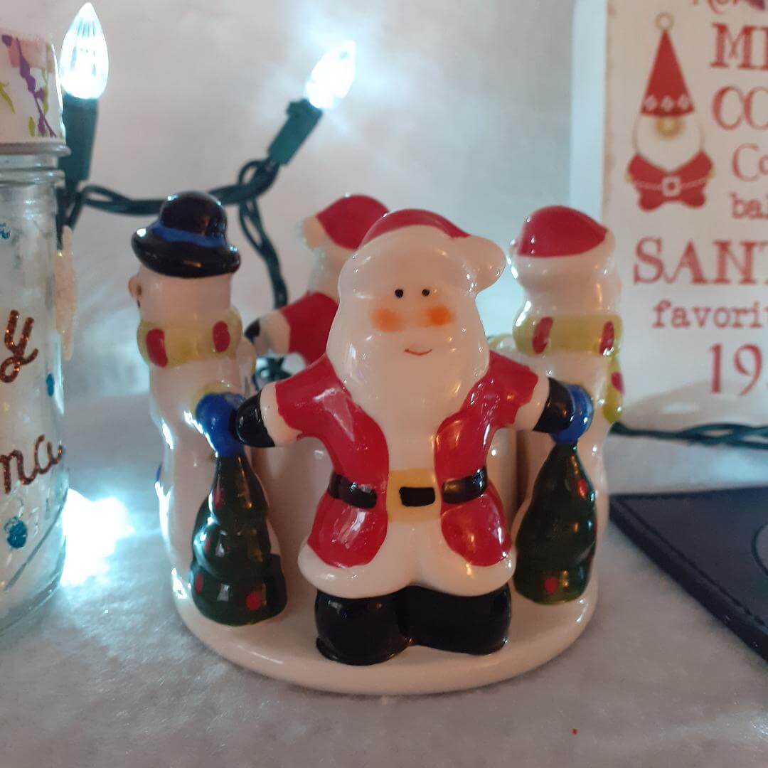 Santa candle holder