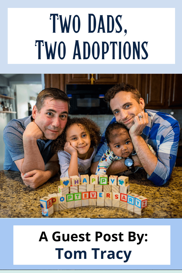 Two Dads Two Adoptions pin
