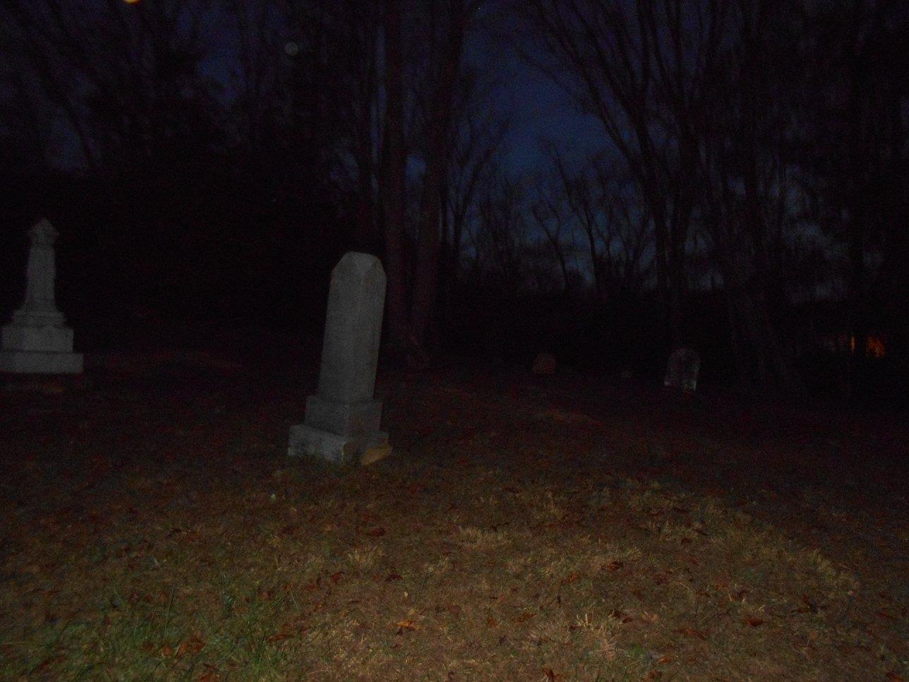 cemetery at night