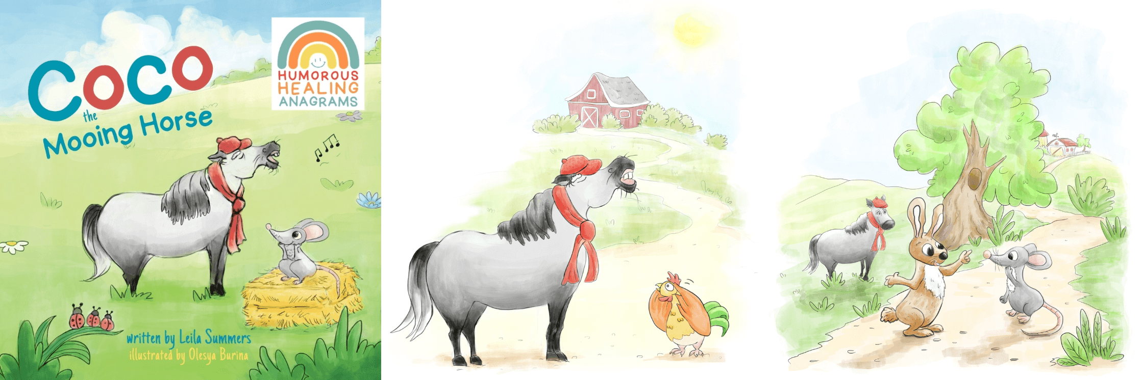 Coco The Mooing Horse book spread